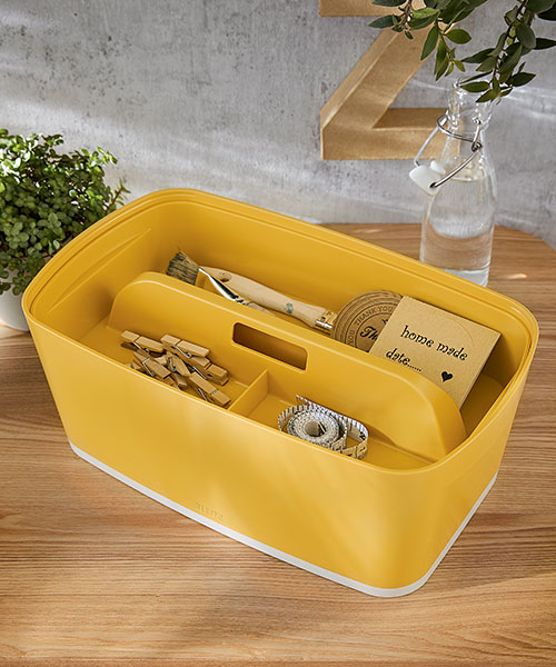 Leitz Cosy MyBox® Kulplu Geniş Düzenleme Aparatı  52660019 Sarı