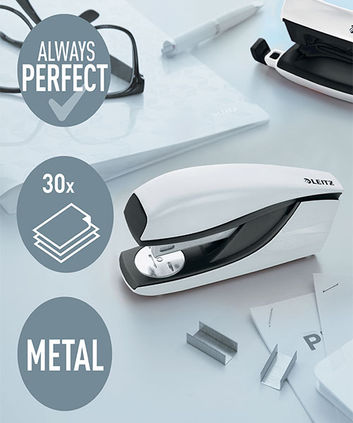 Leitz Zımba WOW 30 Sayfa Kapasiteli 55022001 Metalik Beyaz