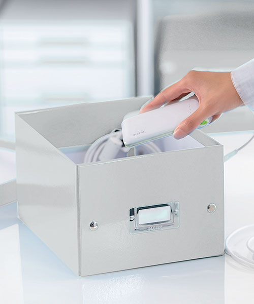 Leitz WOW C&S Küçük Boy Kutu  60430001 Metalik Beyaz