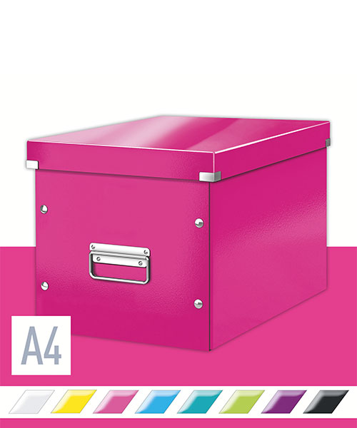 Leitz WOW C&S Kutu Küp Büyük Boy 61080023 Metalik Pembe