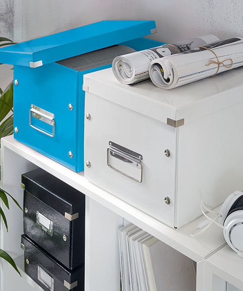 Leitz WOW C&S Kutu Küp Büyük Boy 61080036 Metalik Mavi