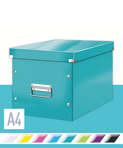 Leitz WOW C&S Kutu Küp Büyük Boy 61080051 Metalik Buz Mavisi