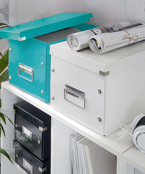 Leitz WOW C&S Kutu Küp Büyük Boy 61080051 Metalik Buz Mavisi