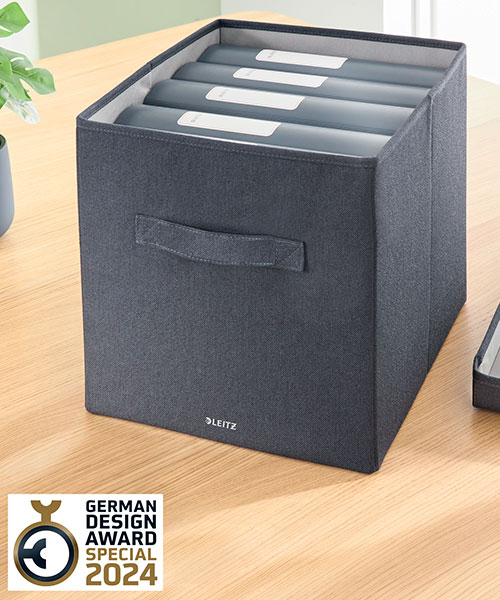 Leitz Kumaş Saklama Kutusu 2 Adet Kapaklı L 61450089 Gri