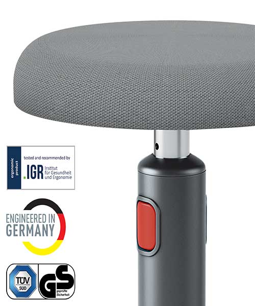 Leitz Cosy Ergo Hareketli Tabure 65180089 Gri