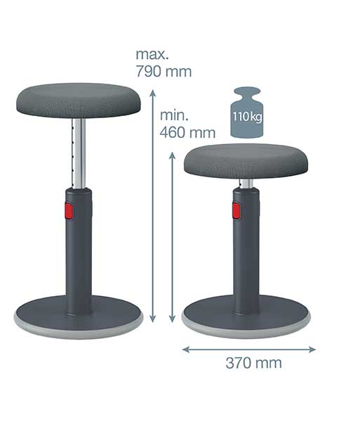 Leitz Cosy Ergo Hareketli Tabure 65180089 Gri