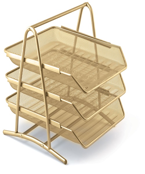 Mas Perfore 3 Lü Evrak Rafı Seti Gold 523