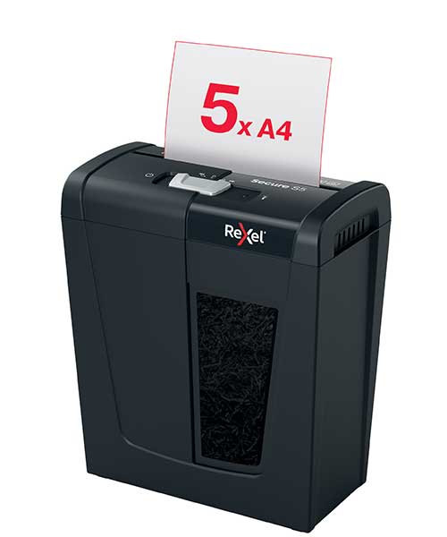Rexel  Secure S5 Eu, Ev Tipi Evrak İmha Makinesi Siyah 2020121Eu