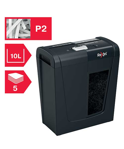 Rexel  Secure S5 Eu, Ev Tipi Evrak İmha Makinesi Siyah 2020121Eu