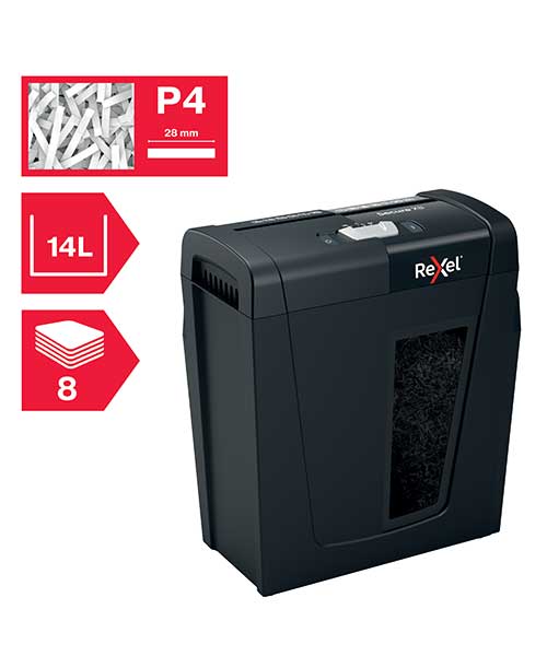 Rexel  Secure X8 Eu, Ev Tipi Evrak İmha Makinesi Siyah 2020123Eu