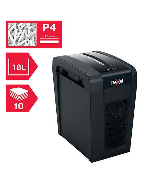 Rexel  Secure X10-Sl Eu, Ev Tipi Evrak İmha Makinesi Siyah 2020127Eu