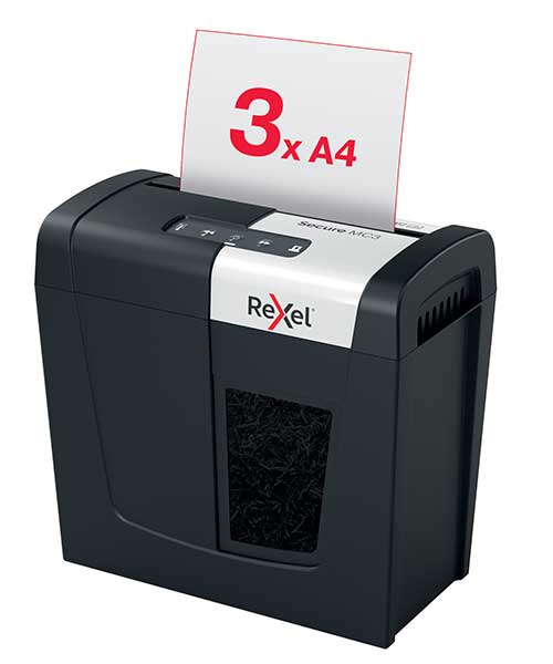 Rexel  Secure Mc3 Eu, Ev Tipi Evrak İmha Makinesi Siyah 2020128Eu