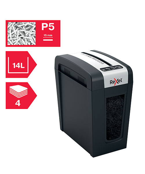 Rexel  Secure Mc4-Sl Eu, Ev Tipi Evrak İmha Makinesi Siyah 2020132Eu