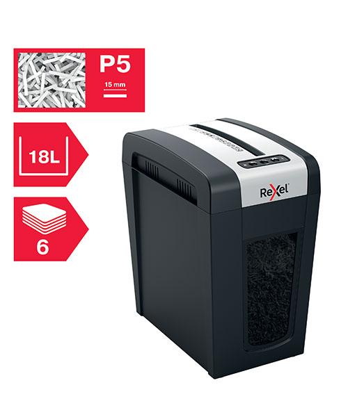 Rexel  Secure Mc6-Sl Eu, Ev Tipi Evrak İmha Makinesi Siyah 2020133Eu
