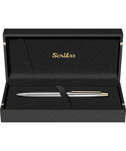 Scrikss 711L Tükenmez Kalem Gold Krom