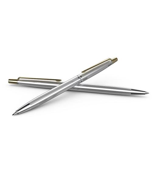 Scrikss 711L Tükenmez Kalem Gold Krom