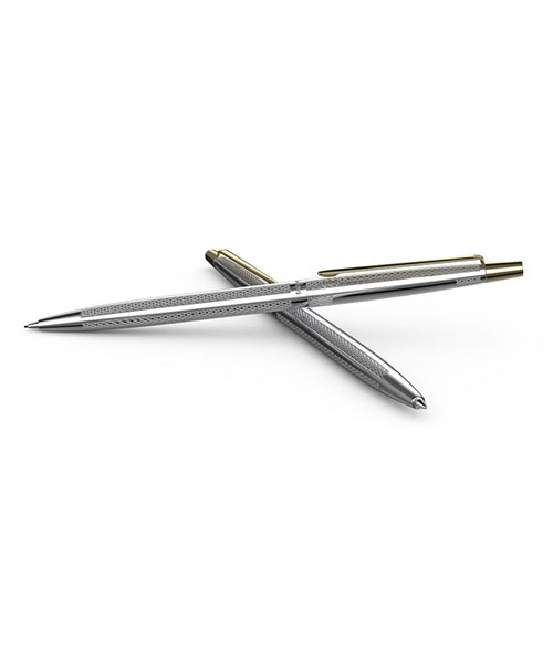 Scrikss 711W Tükenmez Kalem Gold Krom