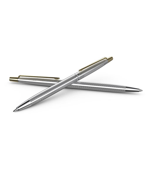 Scrikss 711W Tükenmez Kalem Gold Krom