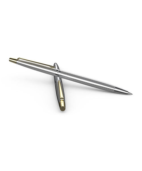 Scrikss 711W Tükenmez Kalem Gold Krom