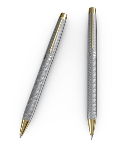 Scrikss 722W Tükenmez Kalem Gold Krom