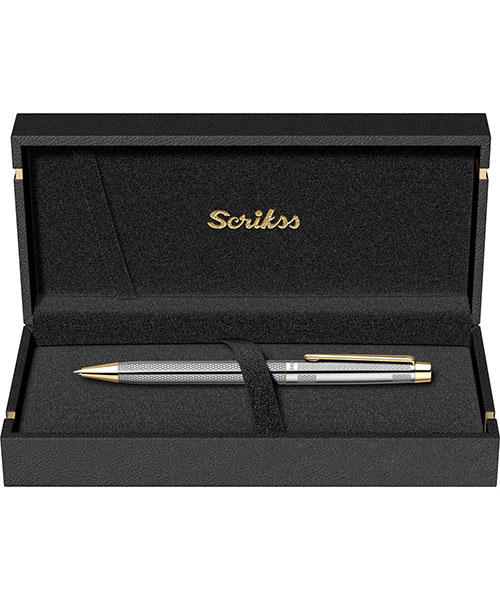 Scrikss 722W Tükenmez Kalem Gold Krom