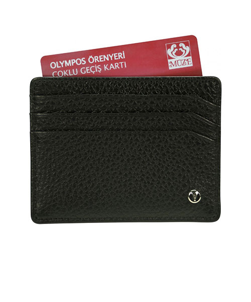 Scrikss Dr 2104-1 Hakiki Deri Toscana Comfort Kredi Kartlık Siyah