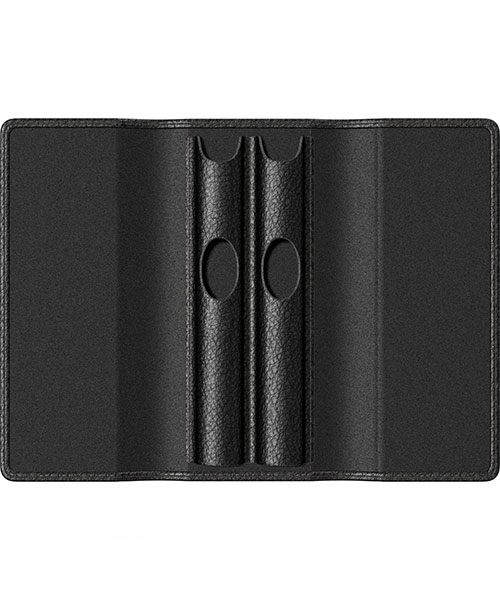 Scrikss Dr 2108-1 Hakiki Deri Toscana İkili Kalemlik Siyah