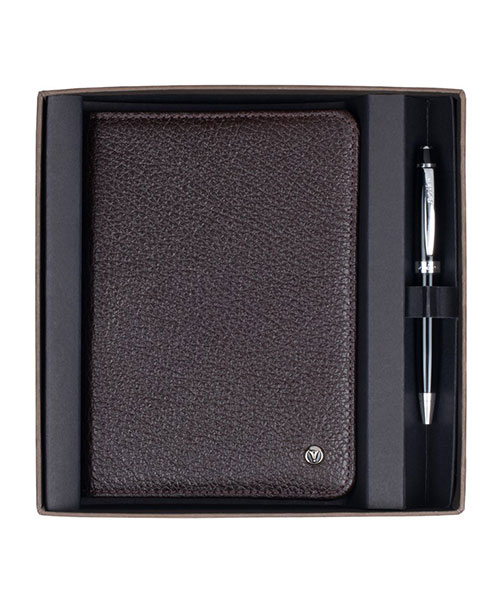 Scrikss Dr 2110-2 Hakiki Deri Toscana Jotter (Notluk) Kahve