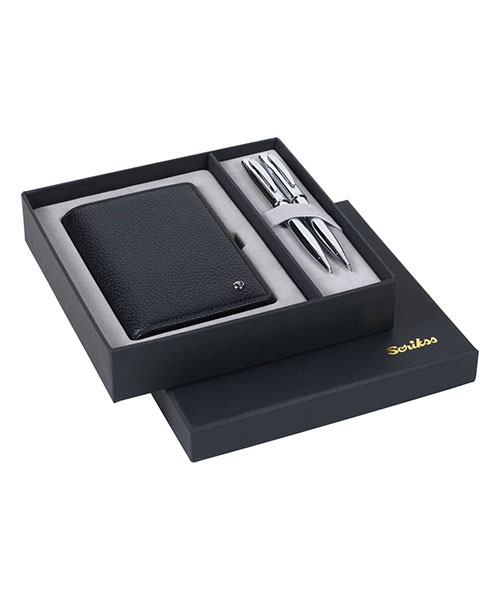 Scrikss Dr 226 39 Tükenmez Kalem - Versatil Krom & Hakiki Deri Jotter