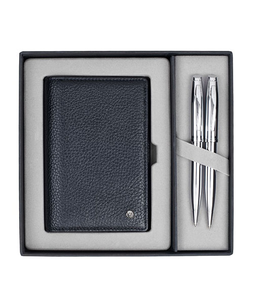 Scrikss Dr 226 39 Tükenmez Kalem - Versatil Krom & Hakiki Deri Jotter