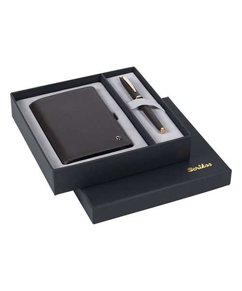Scrikss Dr 243 39 Dolma Kalem Rose Gold & Jotter Kahve