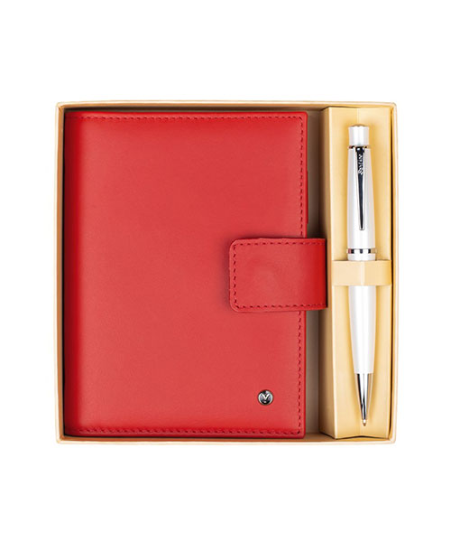 Scrikss Dr 3202-C2 Soft Deri Kırmızı Cep Ajandası Kutulu