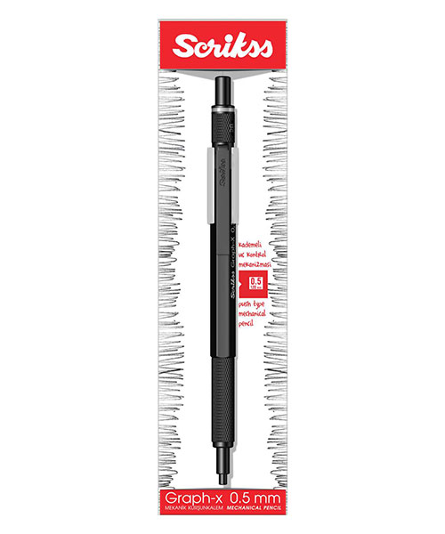 Scrikss Graph-X Versatil 0.5 Mm Mat Siyah