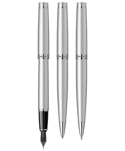 Scrikss Honour 38 Dolma Kalem - Tükenmez Kalem - Versatil Üçlü Set Mat Krom