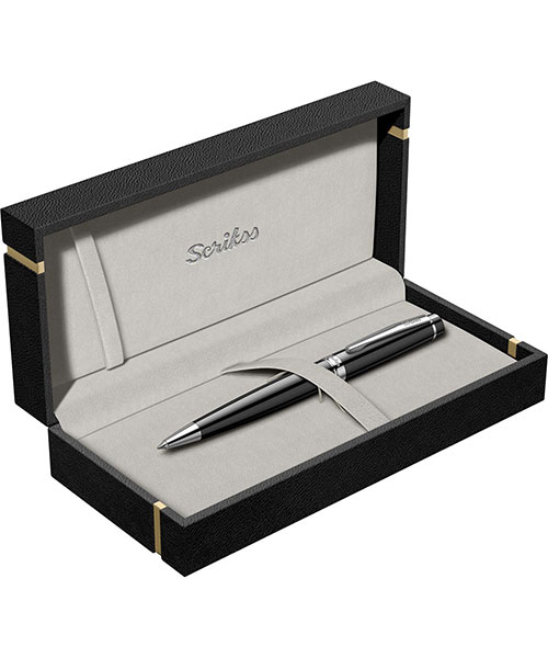 Scrikss Honour 38 Tükenmez Kalem Siyah Krom