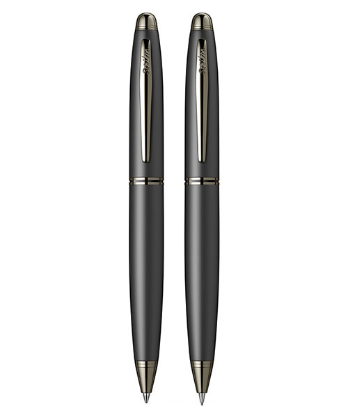 Scrikss Knight 88 Tükenmez Kalem - Versatil İkili Set Mat Siyah