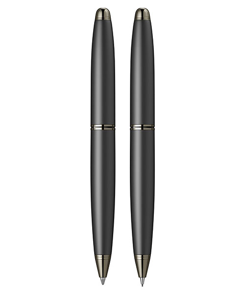 Scrikss Knight 88 Tükenmez Kalem - Versatil İkili Set Mat Siyah