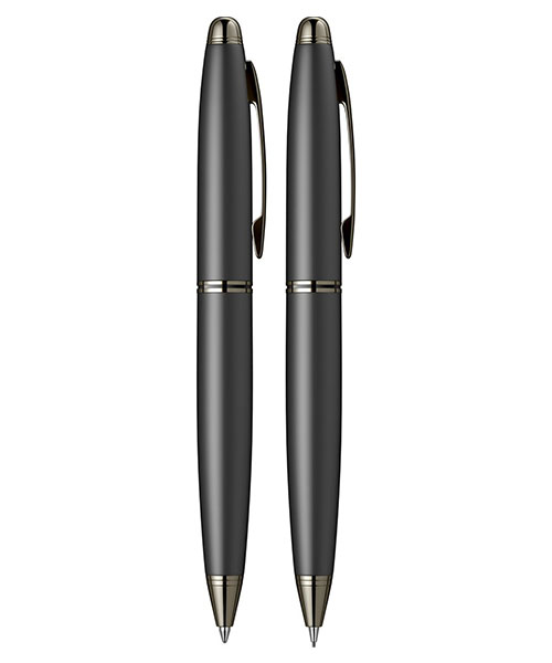 Scrikss Knight 88 Tükenmez Kalem - Versatil İkili Set Mat Siyah