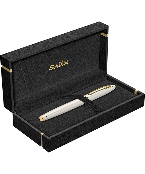 Scrikss Noble 35 Dolma Kalem Beyaz Altın M Uç