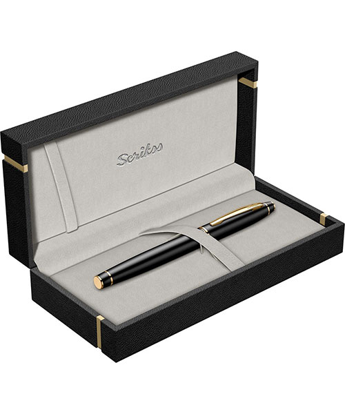 Scrikss Noble 35 Dolma Kalem Mat Siyah Altın M Uç