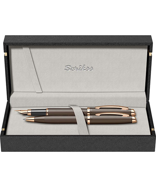 Scrikss Oscar 39 Dolma Kalem - Tükenmez Kalem İkili Set Rose Gold