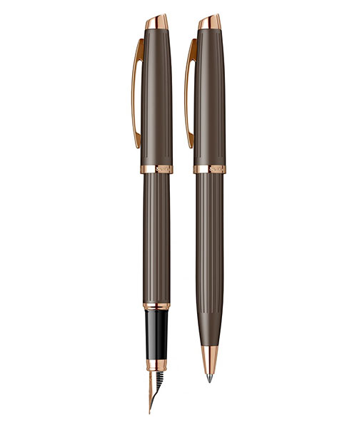 Scrikss Oscar 39 Dolma Kalem - Tükenmez Kalem İkili Set Rose Gold
