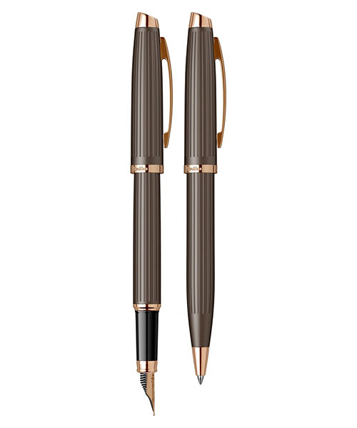 Scrikss Oscar 39 Dolma Kalem - Tükenmez Kalem İkili Set Rose Gold