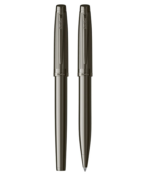 Scrikss Oscar 39 Dolma Kalem - Tükenmez Kalem  İkili Set Titanyum