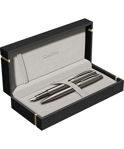 Scrikss Oscar 39 Dolma Kalem - Tükenmez Kalem  İkili Set Titanyum