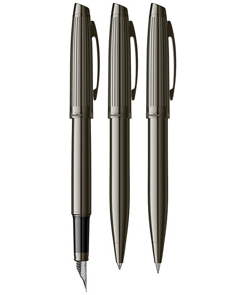 Scrikss Oscar 39 Dolma Kalem - Tükenmez Kalem - Versatil Üçlü Set Titanyum