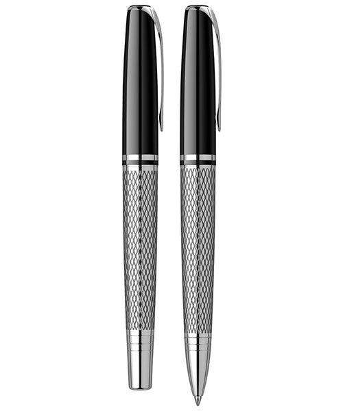 Scrikss Pera 477 Dolma Kalem - Tükenmez Kalem Takım Siyah Krom M Uç
