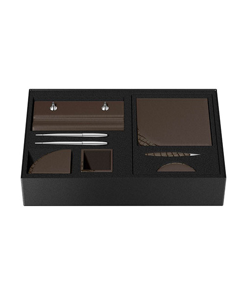 Scrikss Sümen Takımı Deluxe Hakiki Deri Kahverengi
