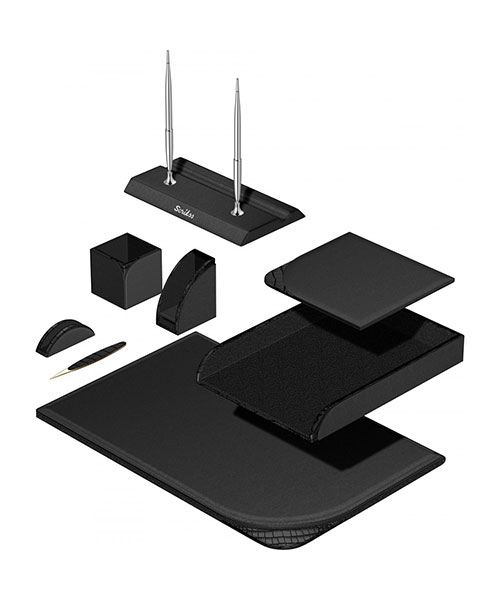 Scrikss Sümen Takımı Deluxe Hakiki Deri Titanyum