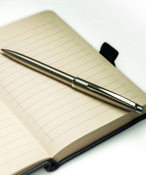 Scrikss Sıvama Kalın Kapak Defter A6 Lacivert & 108M Prestıge Tükenmez Kalem